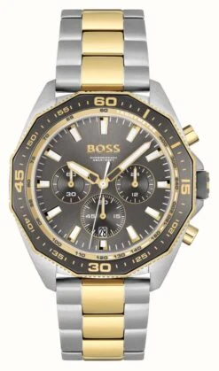 BOSS Men's Energy | Grey Dial | Two Tone Stainless Steel Bracelet