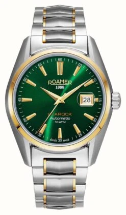 Roamer Searock Automatic | Green Dial | Two-Tone Stainless Steel Bracelet