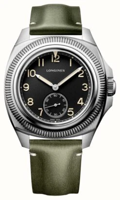 LONGINES Pilot Majetek 'Starting Time Indicator' (43mm) Dark Green Leather