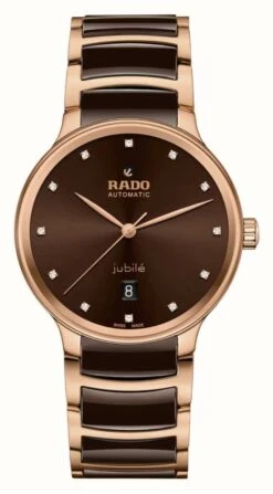 RADO Centrix Automatic Diamond High-Tech Ceramic / Rose Gold PVD
