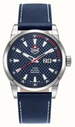 JDM Military Foxtrot (45mm) Blue Dial / Blue Leather