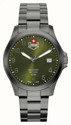 JDM Military Alpha I (40mm) Green Dial / Black PVD Steel