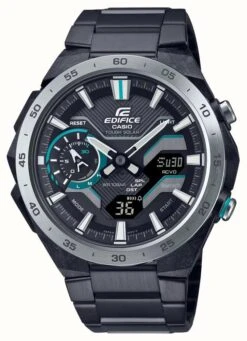 Casio Edifice Windflow (48.2mm) Black Dial / Black ION Plated Stainless Steel