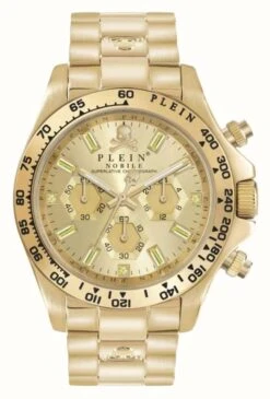 Philipp Plein NOBILE $Treet Couture Chrono Gold Dial / Gold PVD Steel