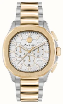 Philipp Plein $PECTRE CHRONO HIGH-ICONIC / Silver Dial Two Tone Steel