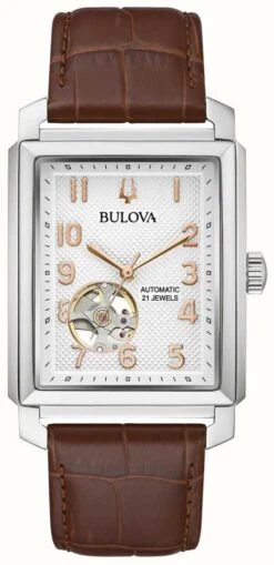 Bulova Men's Sutton Automatic | Silver Dial | Brown Leather Strap