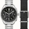 Bulova Men's Lunar Pilot Chronograph Black Dial / Stainless Steel Bracelet And Black Leather Strap Set -Festinest Zone product117494 2537 cropped.jpg.thumb FFFCFA 883x1000