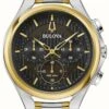 Bulova Men's Curv (44mm) Black Dial / Two Tone Stainless Steel Bracelet -Festinest Zone product118718 1866 cropped.jpg.thumb FFFCFA 608x1000