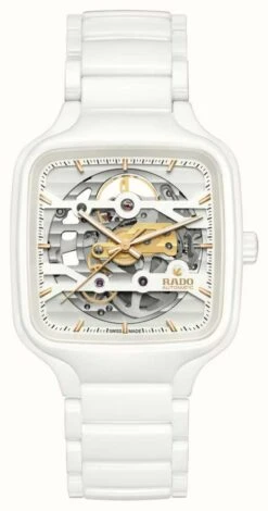 RADO True Square Automatic Skeleton (38mm) White Ceramic And Titanium