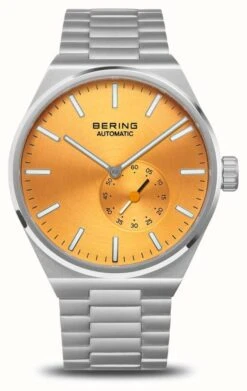 Bering Men's Automatic (41mm) Yellow Dial / Stainless Steel Bracelet