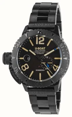 U-Boat Sommerso 300m Automatic (46mm) Black Dial / Black DLC Bracelet