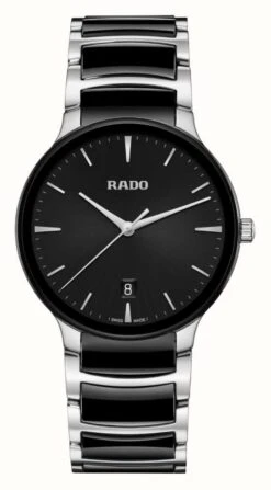 RADO Centrix Quartz (39.5mm) Black Dial / Black High-Tech Ceramic & Stainless Steel