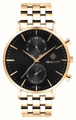 GANT PARK HILL Day-Date II (43.5mm) Black Dial / Gold PVD Stainless Steel
