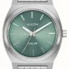 Nixon Time Teller Solar (40mm) Green Dial / Stainless Steel Bracelet -Festinest Zone product125955 1648 cropped.jpg.thumb FFFCFA 652x1000