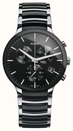 RADO Centrix Chronograph Black Ceramic Bracelet Watch