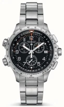 Hamilton X-Wind GMT Stainless Steel Black Dial