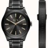 Armani Exchange Men's Watch And Bracelet Gift Set | Black Dial | Black Stainless Steel -Festinest Zone product40528 4482 cropped.jpg.thumb FFFCFA 856x1000