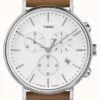 Timex Fairfield Chrono Brown Leather Strap/White Dial -Festinest Zone product44220 1847 cropped.jpg.thumb FFFCFA 634x1000