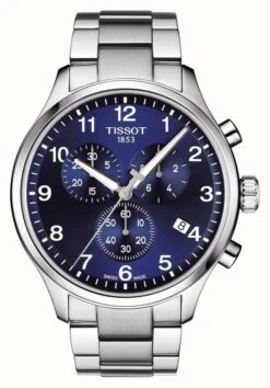 Tissot Men's Chrono XL Classic Blue Dial Stainless Steel Bracelet