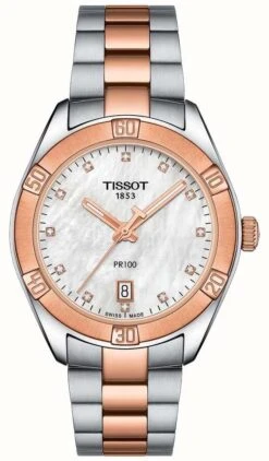 Tissot Women's PR100 Sport Chic Two Tone Bracelet Watch
