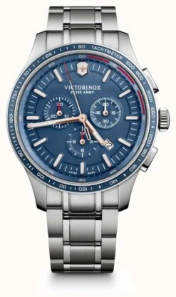 Victorinox Men's Alliance Sport Chronograph Steel Bracelet Blue Dial