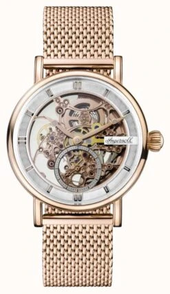 Ingersoll Men's Herald Automatic Rose Gold PVD Plated Mesh Bracelet