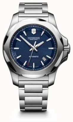 Victorinox I.N.O.X Mechanical Blue Dial Silver Bracelet