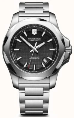 Victorinox Men's Mechanical Stainless Steel Bracelet Black Dial EX-DISPLAY