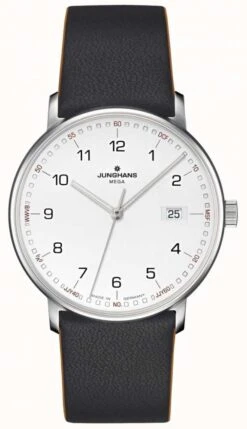 Junghans FORM Mega Radio Controlled Black Leather