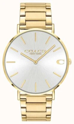 Coach | Men's | Charles | Gold PVD Bracelet | Silver Dial |
