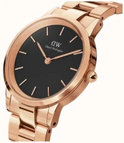 Daniel Wellington Iconic Link 28mm Rose Gold PVD Bracelet Black Dial -Festinest Zone product57709 3346 cropped.jpg.thumb FFFCFA 866x1000