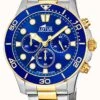Lotus Men's Two-Tone Steel Bracelet | Blue Chronograph Dial -Festinest Zone product61725 6058 cropped.jpg.thumb FFFCFA 649x1000