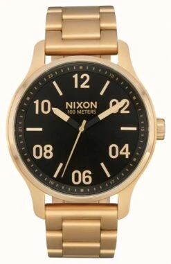 Nixon Patrol | Gold / Black | Gold IP Steel Bracelet | Black Dial