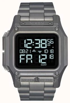 Nixon Regulus SS | Gunmetal | Digital | Gunmetal IP Steel Bracelet