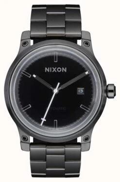 Nixon 5th Element | Black / Gunmetal | Black IP Steel Bracelet