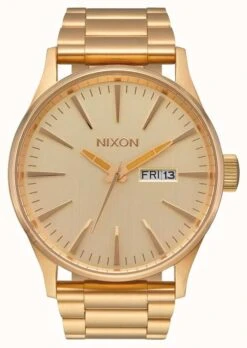 Nixon Sentry SS | All Gold | Gold IP Steel Bracelet | Gold Dial