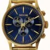 Nixon Sentry Chrono | Gold / Blue Sunray | Gold IP Steel Strap | Blue Dial -Festinest Zone product63793 5875 cropped.jpg.thumb FFFCFA 661x1000