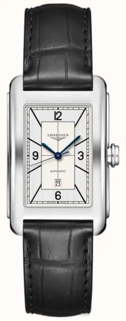 LONGINES DolceVita | 28mm | Automatic | Silver Dial | Black Leather Strap |