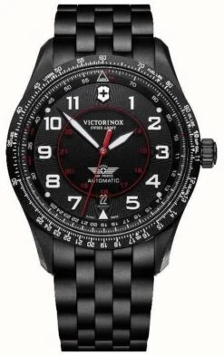 Victorinox | Airboss Mechanical | Men's | Black PVD Bracelet | Black Dial
