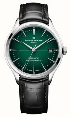 Baume & Mercier Men's Clifton Baumatic COSC Green Dial Watch
