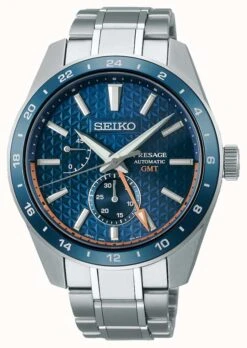 Seiko Presage Sharp Edged GMT Blue Dial