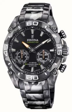 Festina Chrono Bike 2021 Connected Special Edition Black And Grey Camo
