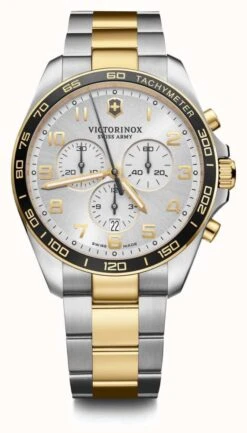Victorinox | FieldForce | Classic Chrono | Two Tone Steel Bracelet | Silver Dial |