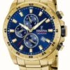 Festina Men's Chronograph | Blue Dial | Gold PVD Bracelet -Festinest Zone product75680 2081 cropped.jpg.thumb FFFCFA 649x1000