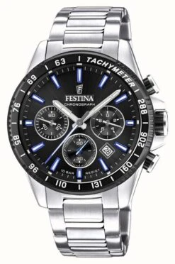 Festina Men's Chronograph | Black Dial | Stainless Steel Bracelet