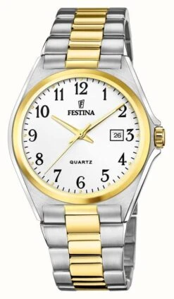 Festina Men's | White Dial | Two Tone Bracelet