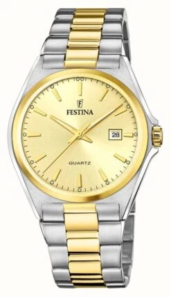 Festina Men's | Gold Dial | Two Tone Bracelet