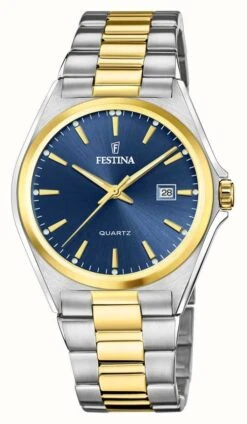 Festina Men's | Blue Dial | Two Tone Bracelet