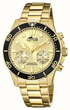 Lotus Men's Connected | Gold Dial | Gold Stainless Steel Bracelet