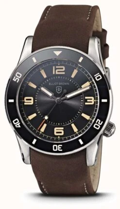 Elliot Brown Bloxworth 3 Hand | Black Dial | Brown Leather Strap